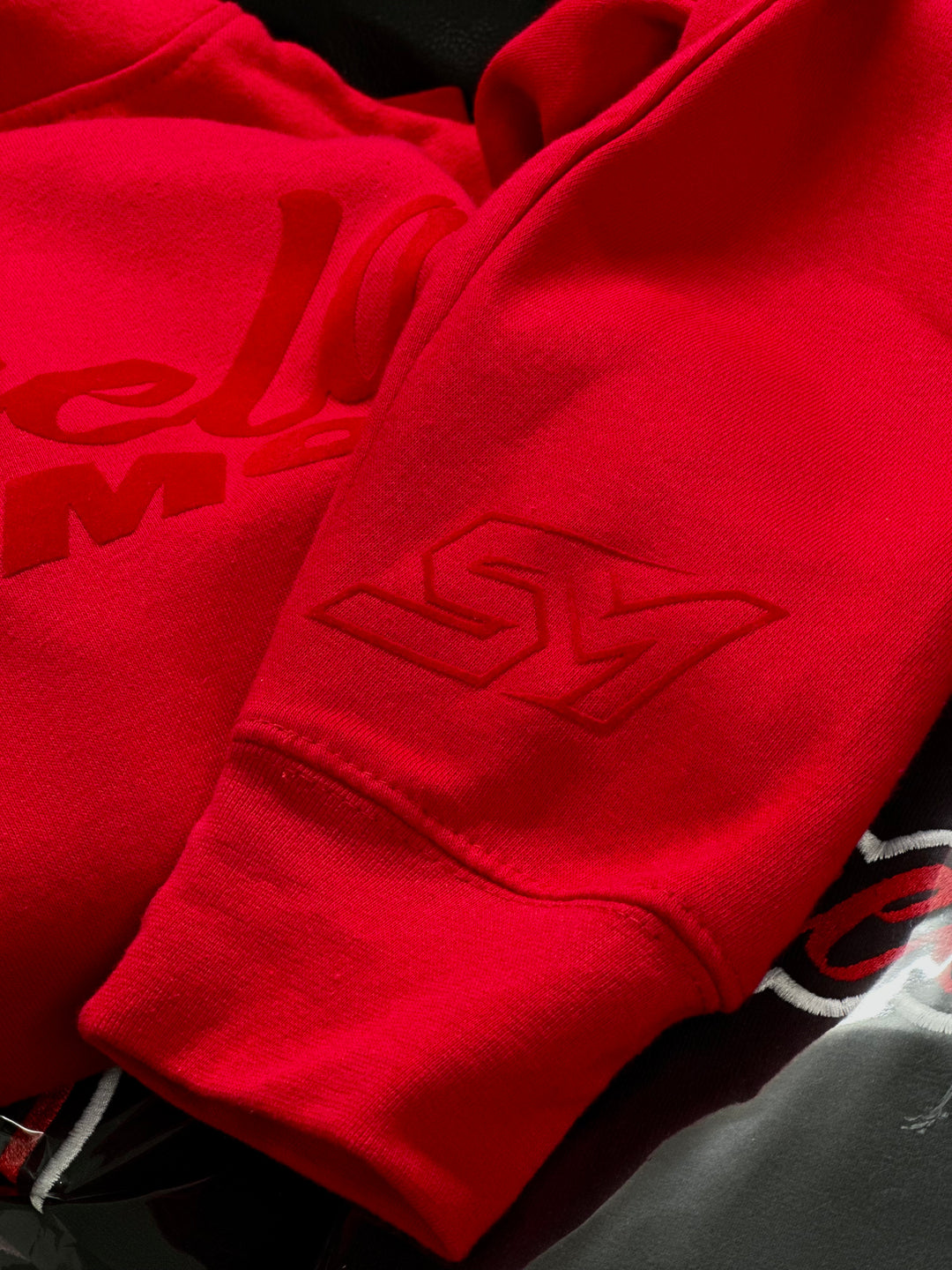 RED On Red Suede Logo Hoodie ❤️‍🔥Limited Edition❤️‍🔥