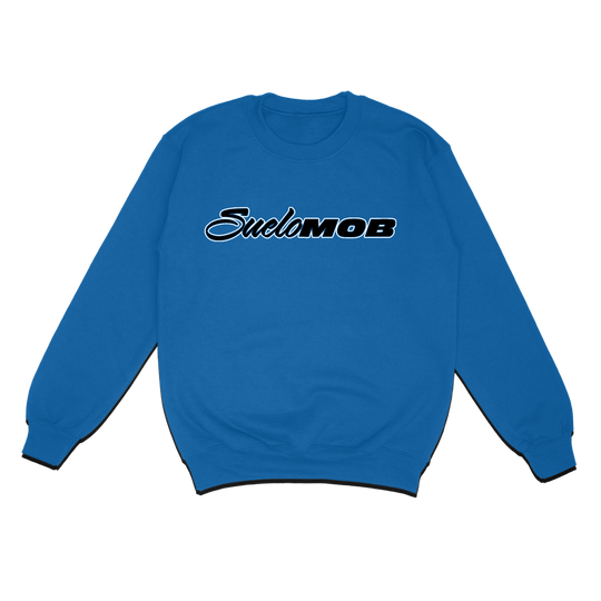 Blue Embroidered Crewneck Pullover