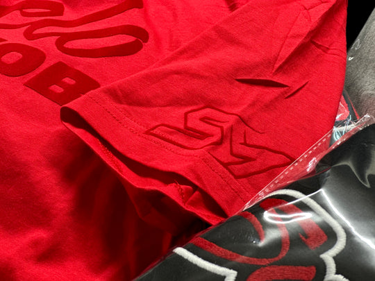 RED On Red Suede Logo Tee ❤️‍🔥Limited Edition❤️‍🔥