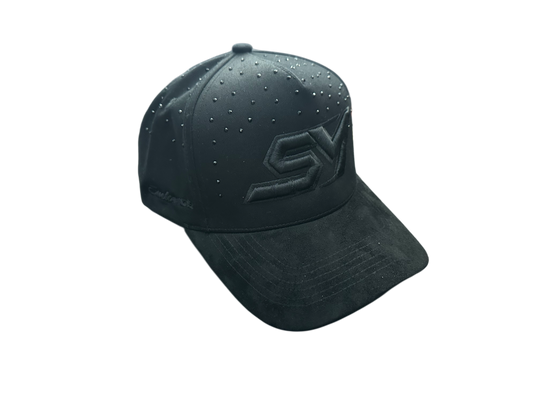 🧢 All Murdered Out Black Rhinestone SueloMob Snapback 💎