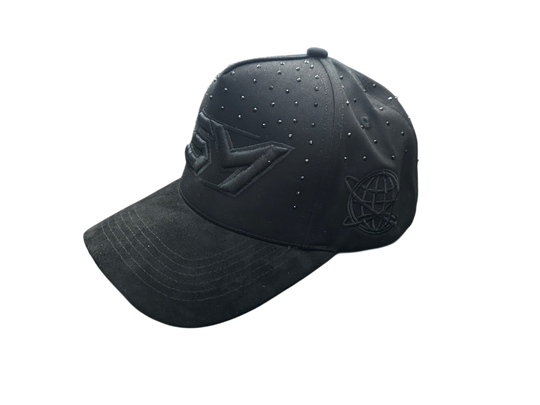 🧢 All Murdered Out Black Rhinestone SueloMob Snapback 💎