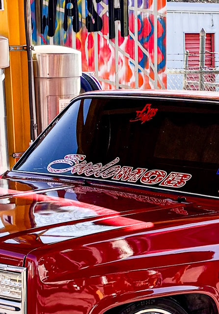 Engraved Style SueloMob Windshield Decal (Custom Color w/ Holographic Outline/Engrave)