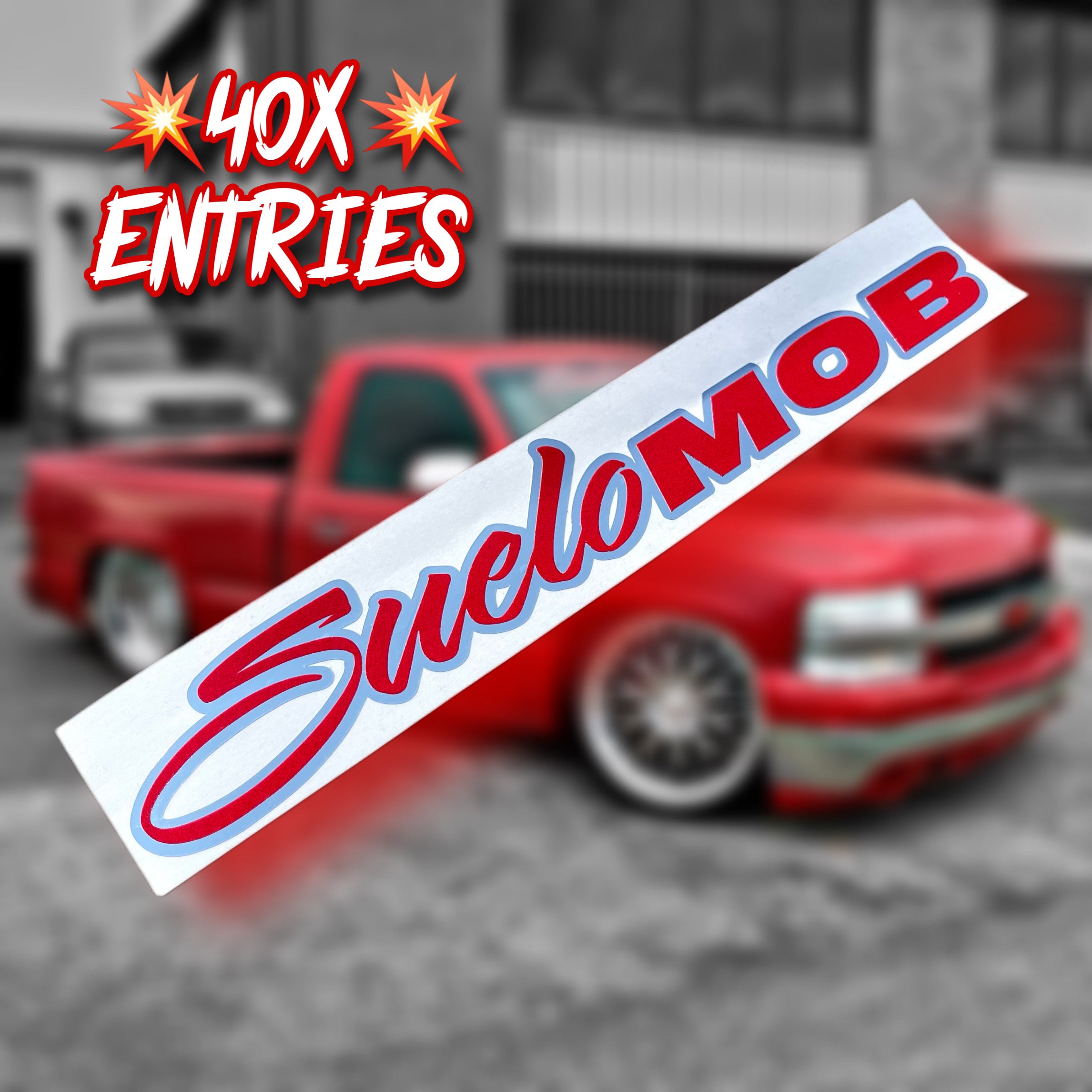 Red Reflective & Chrome SueloMob Decal