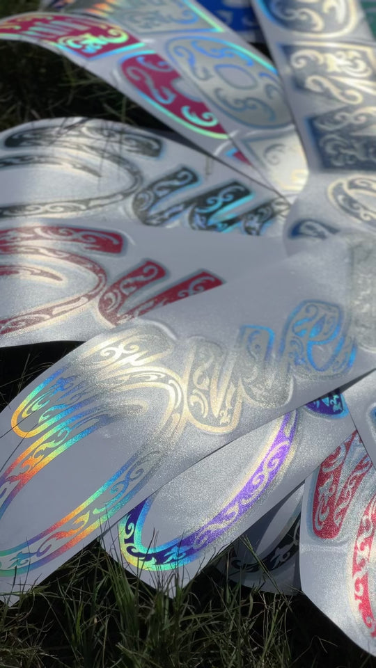 Engraved Style SueloMob Windshield Decal (Custom Color w/ Holographic Outline/Engrave)