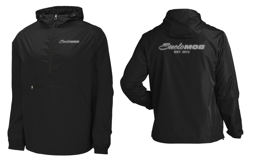 Black Reflective Windbreaker