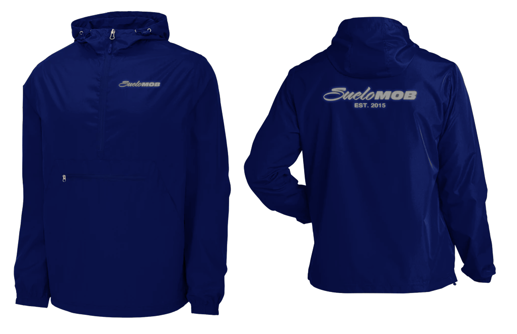Blue Reflective Windbreaker