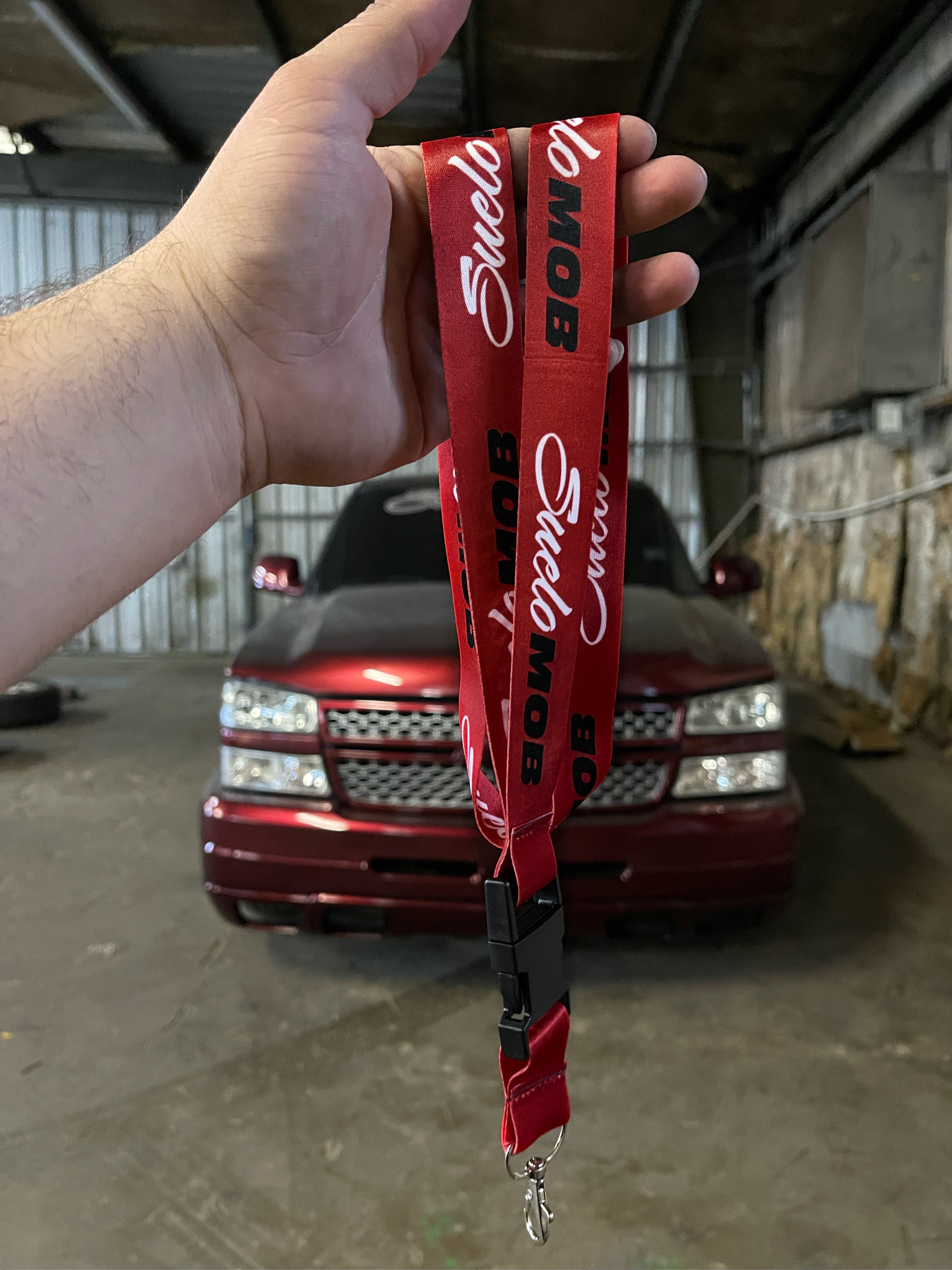Maroon SueloMob Lanyard