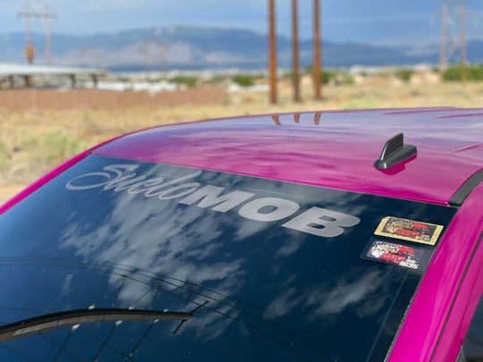 Black Reflective SueloMob Windshield Sticker